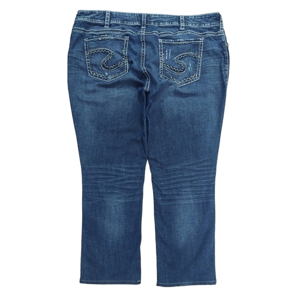 Silver Jeans Suki Straight Jeans Thick Stitch Embroidered Back Pockets HEMMED - Picture 3 of 11